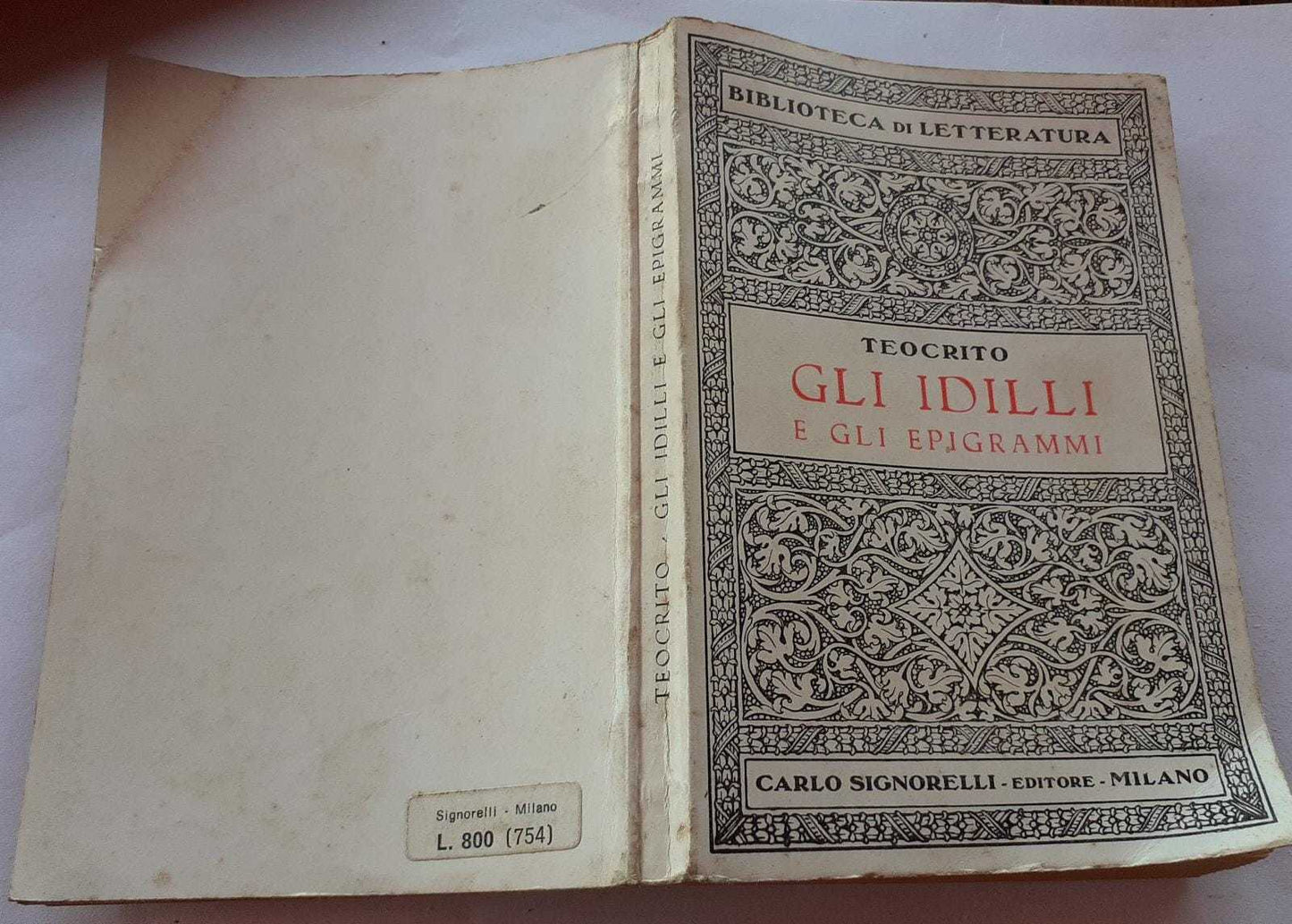 Gli idilli e gli epigrammi. Traduzione completa ed integra - copertina