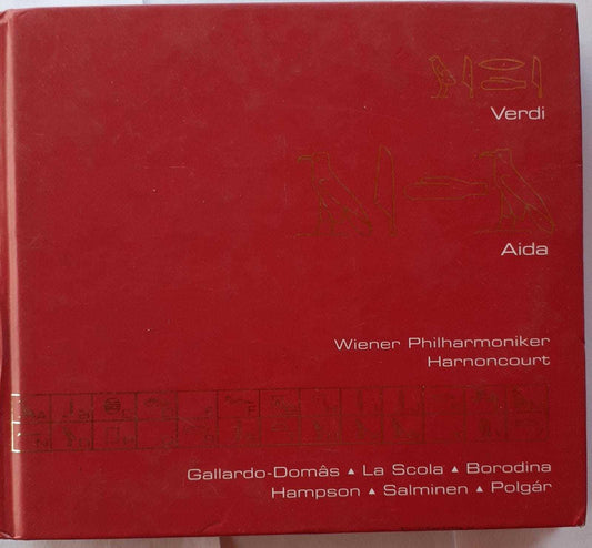 Verdi:  Aida - Wiener Philharmoniker , Harnoncourt , Gallardo-Domâs , La Scola , Borodina Hampson , Salminen,  Polgár - copertina