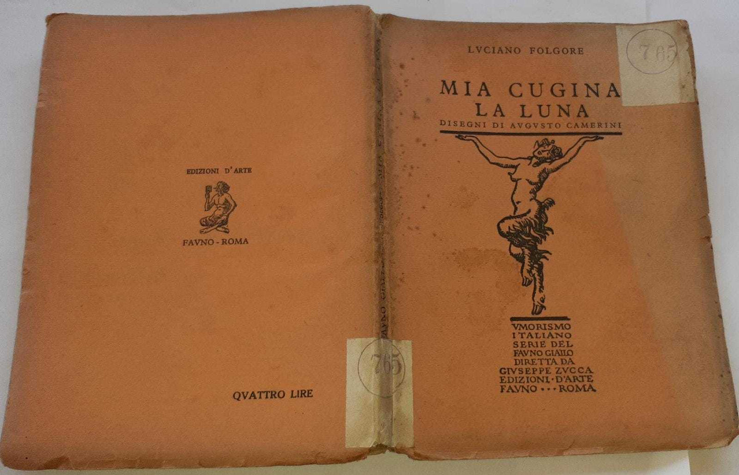 Mia cugina . La luna.  Disegni di Augusto Camerini - copertina