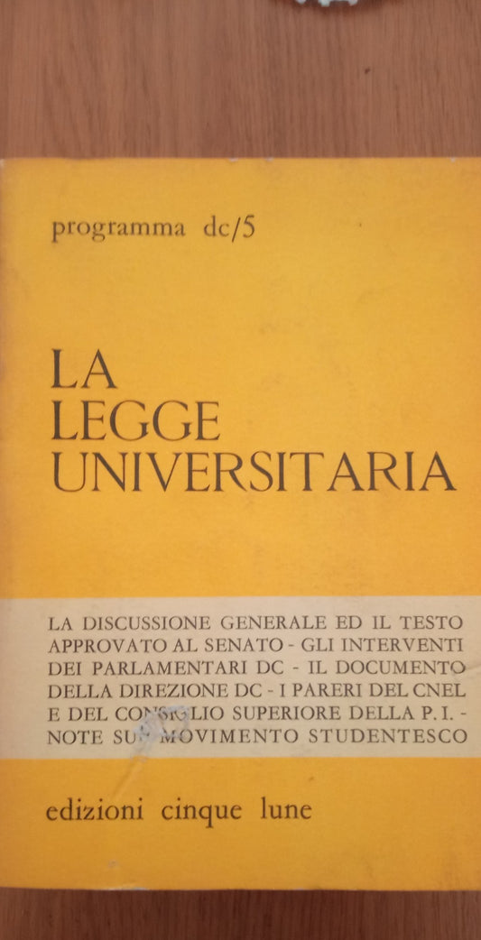 La legge universitaria - copertina