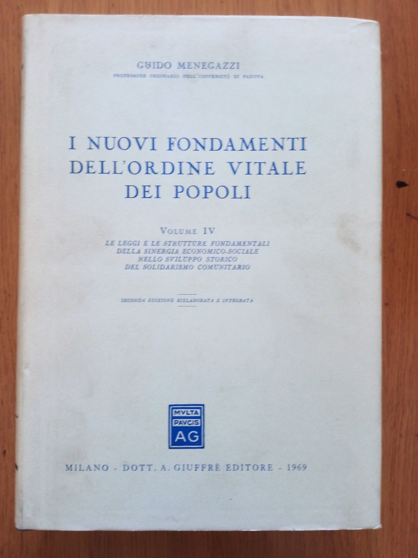 I nuovi fondamenti dell'ordine vitale dei popoli Vol. IV - copertina