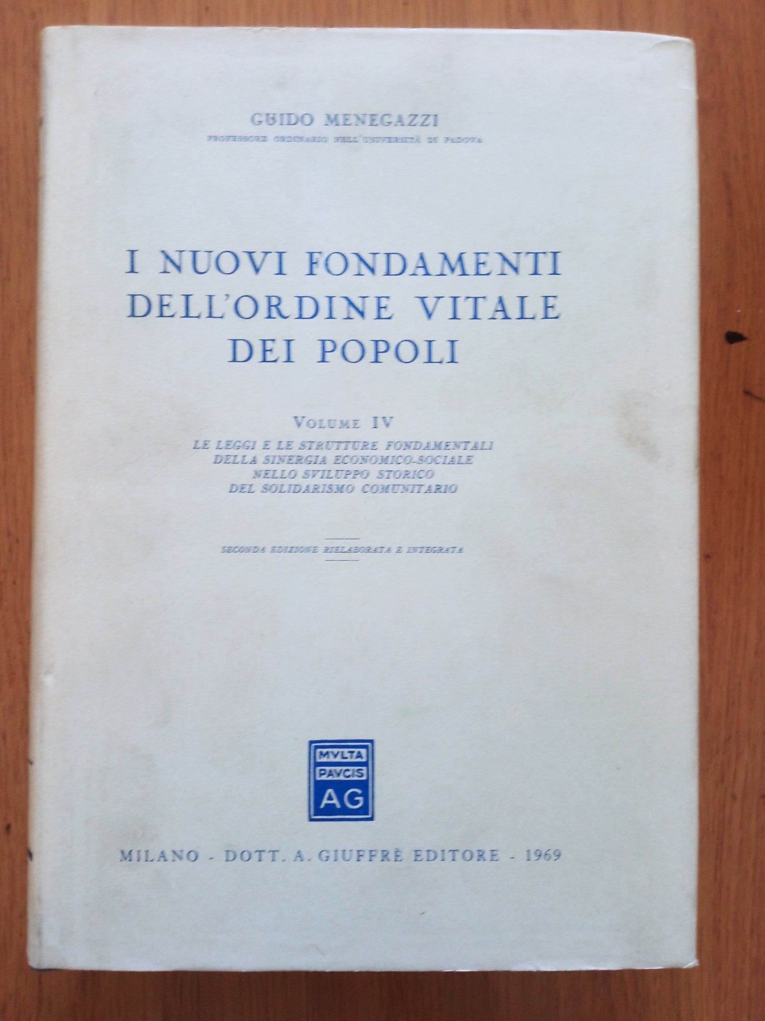 I nuovi fondamenti dell'ordine vitale dei popoli Vol. IV - copertina