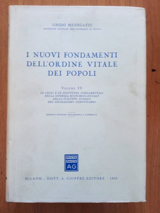 I nuovi fondamenti dell'ordine vitale dei popoli Vol. IV - copertina