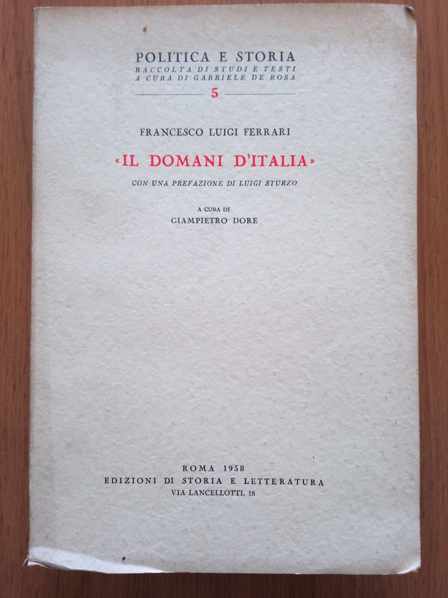 Il domani d'Italia - copertina