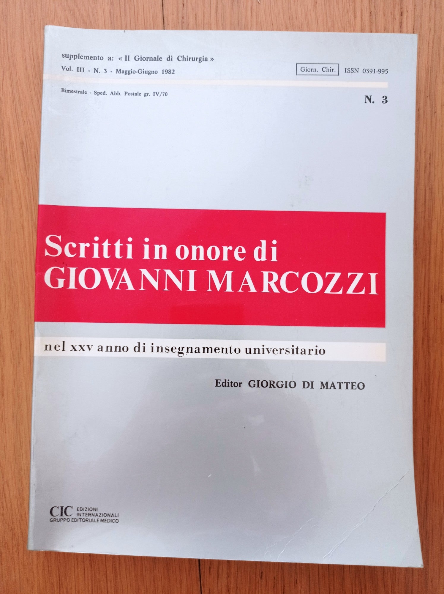 Scritti in onore di Giovanni Marcozzi - copertina