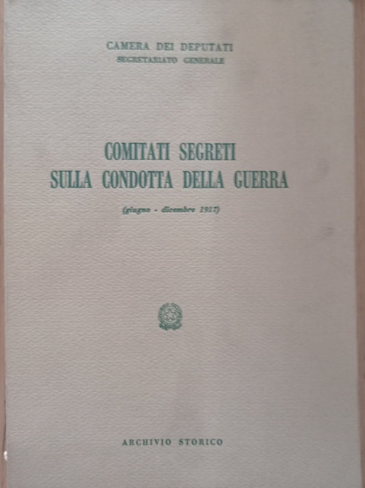 Comitati segreti sulla condotta della guerra (giugno - dicembre 1917) - copertina