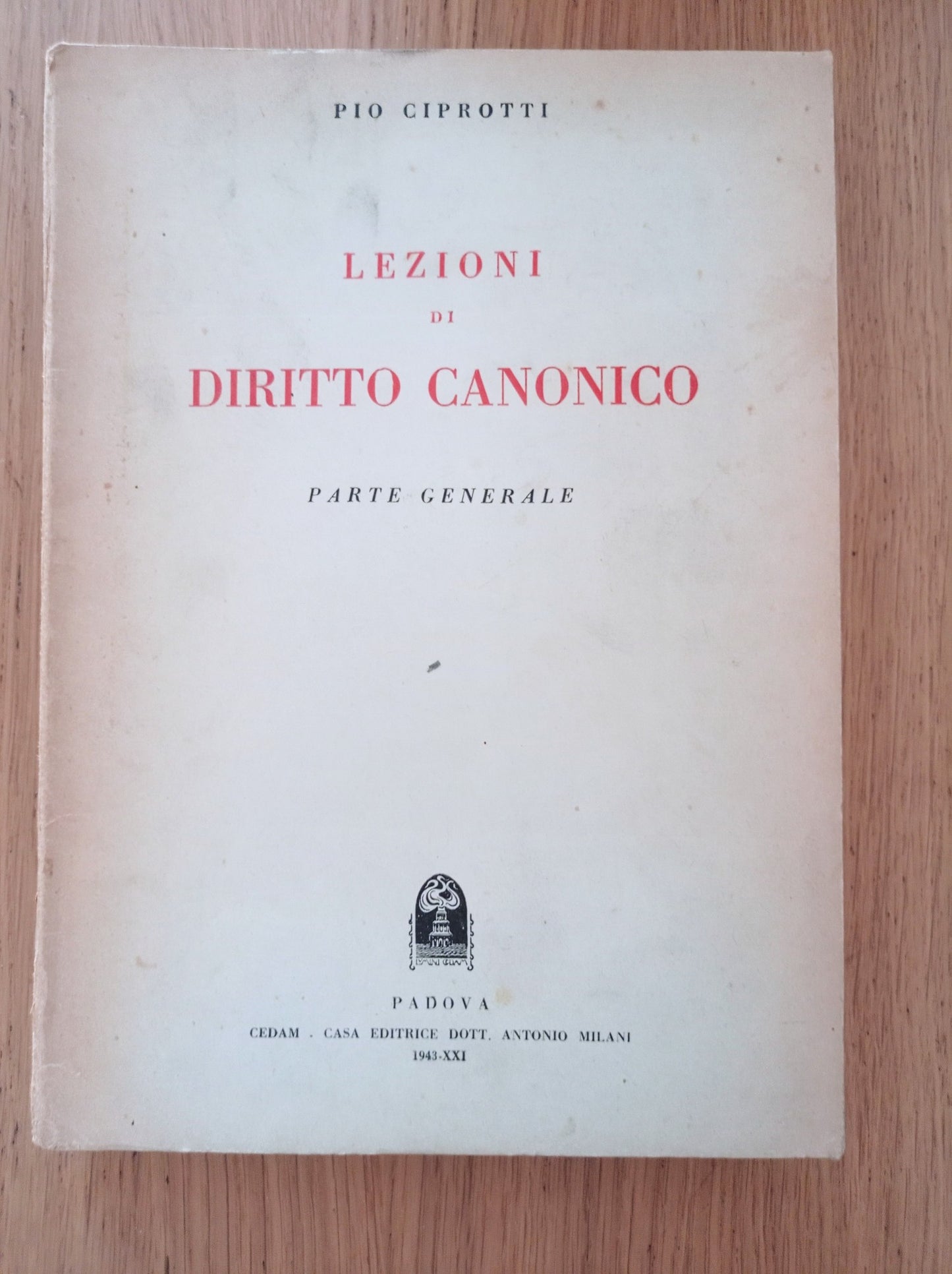 Lezioni di diritto canonico parte generale - copertina