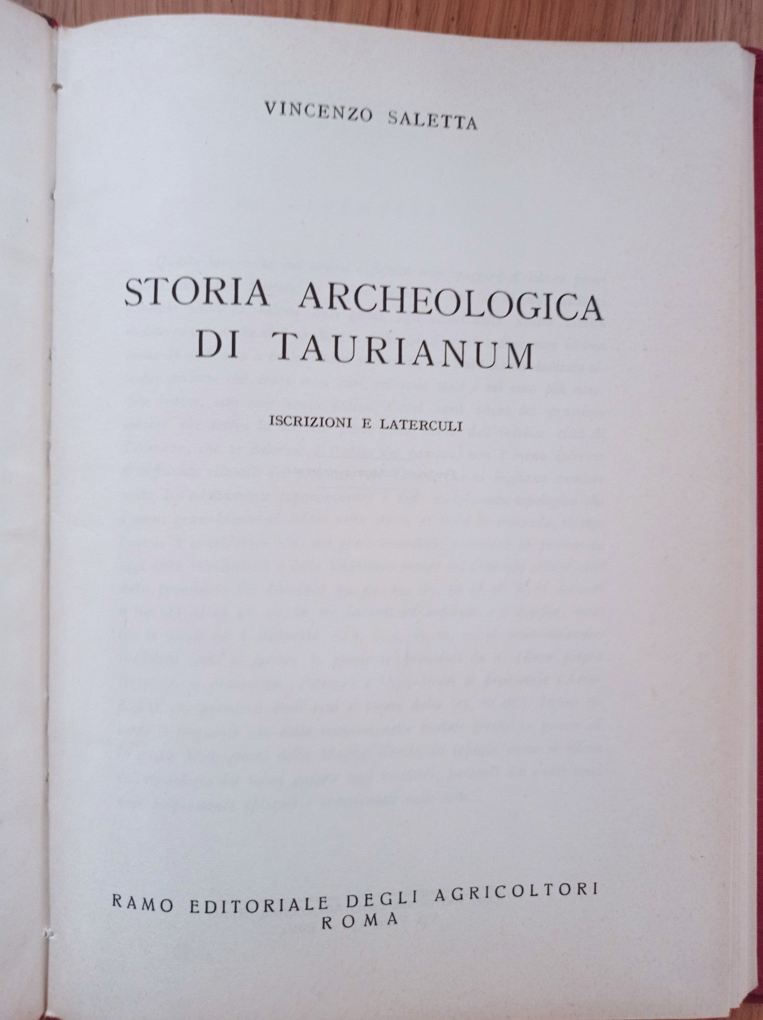 Storia archeologica di Taurianum - copertina