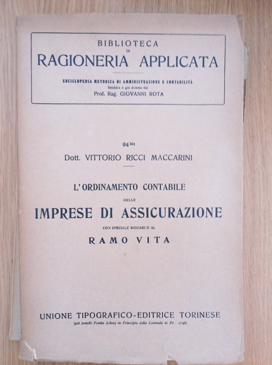 L' ordinamento contabile delle imprese di assicurazione - copertina