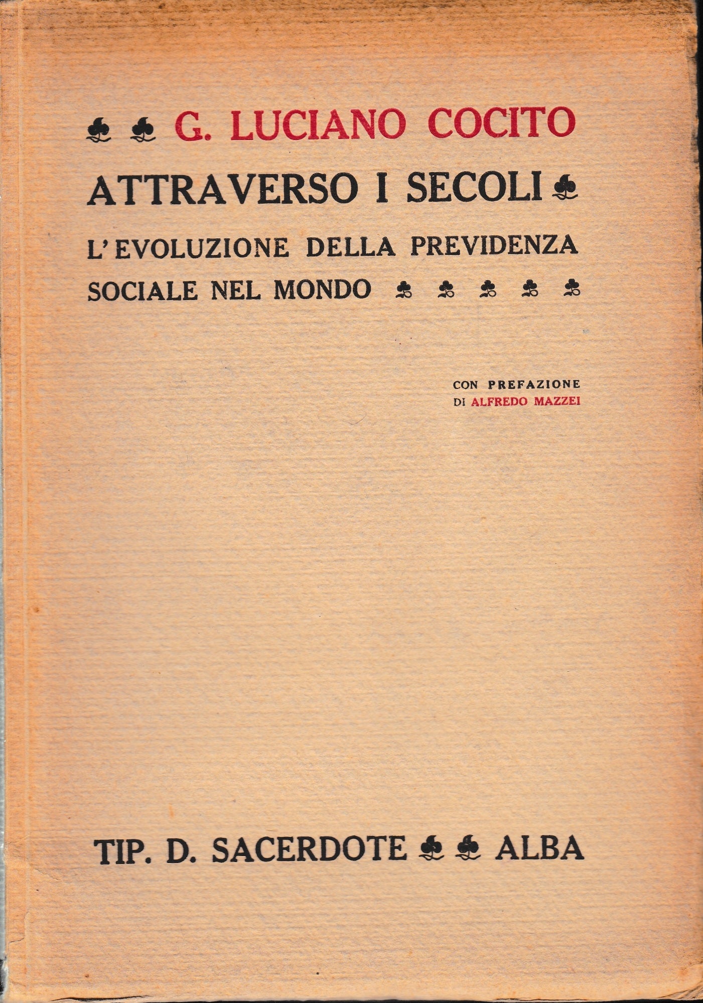 Attraverso i secoli. L'evoluzione della previdenza sociale nel mondo - copertina