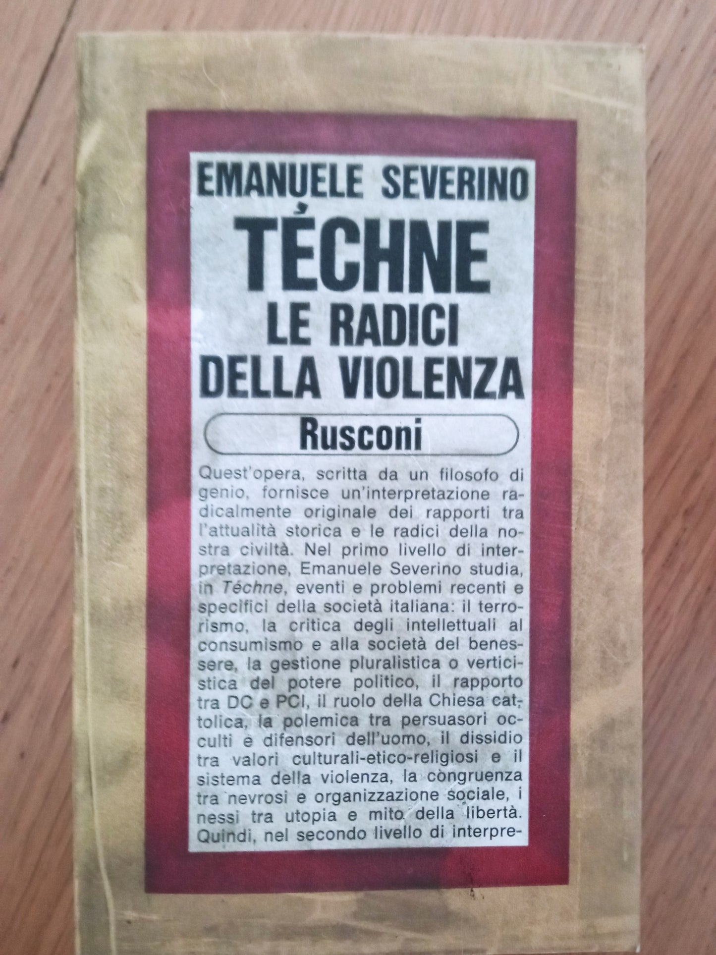 Techne le radici della violenza - copertina