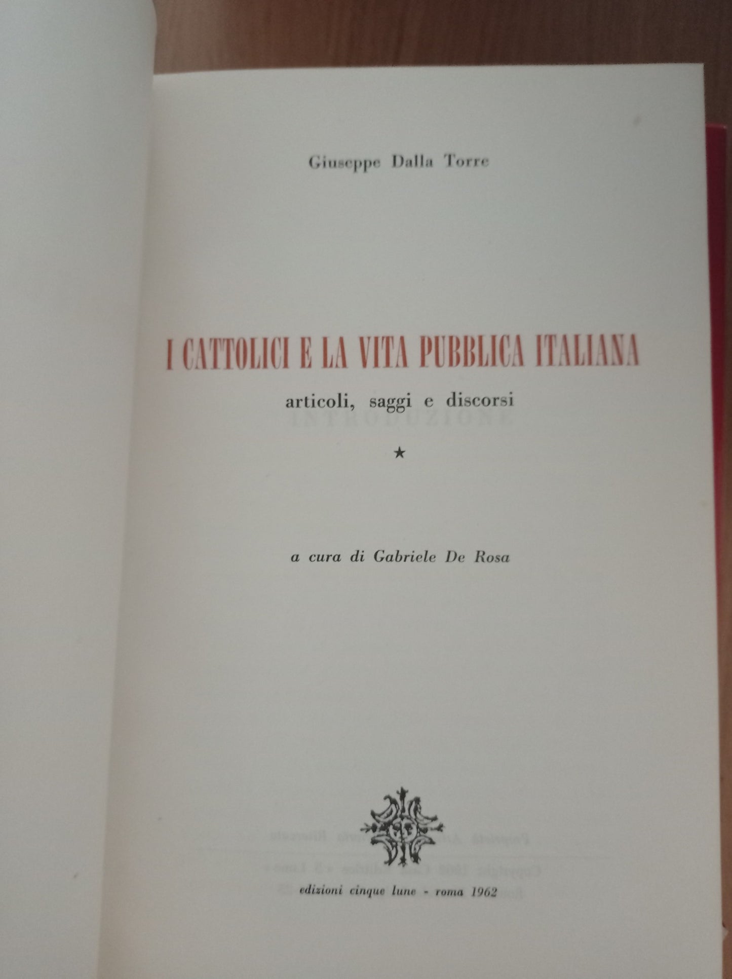 I cattolici e la vita pubblica italiana - copertina