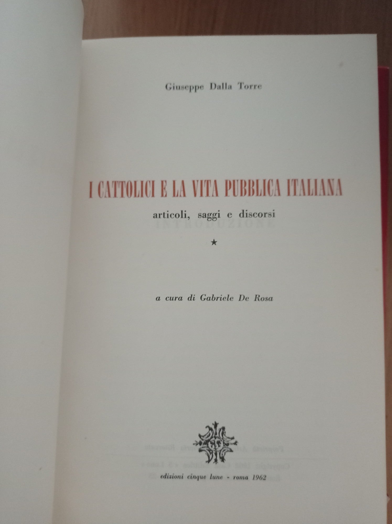 I cattolici e la vita pubblica italiana - copertina