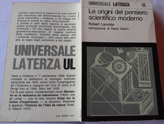 Le origini del pensiero scientifico moderno - copertina