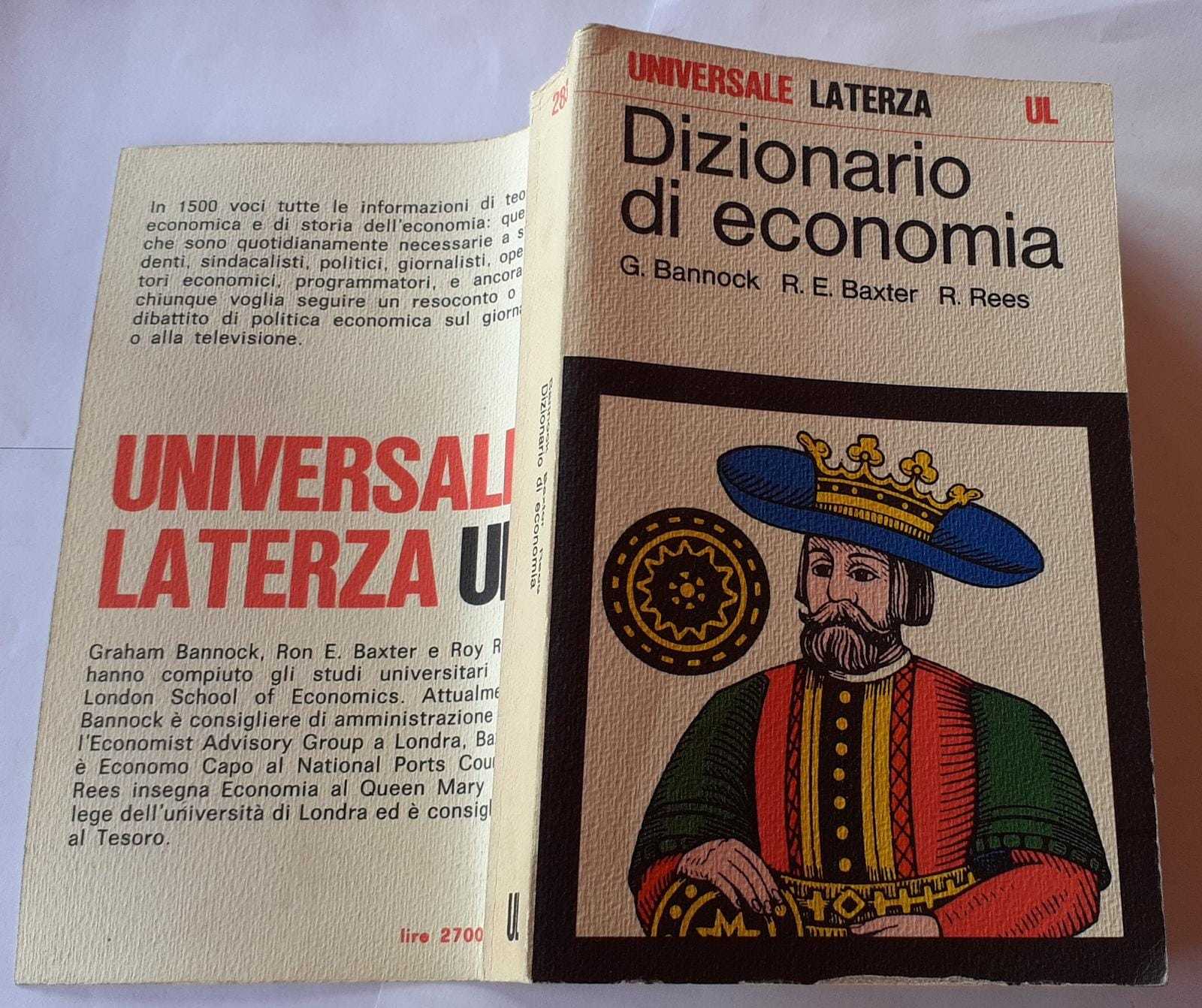 Dizionario di economia - copertina
