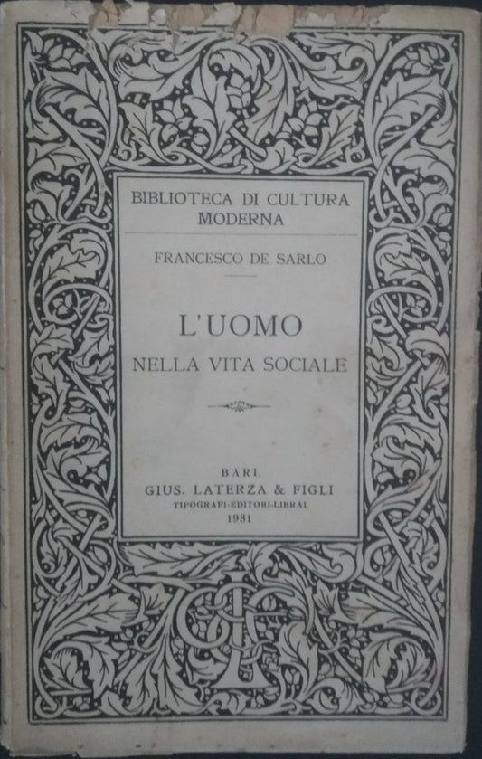 L'uomo nella vita sociale - copertina