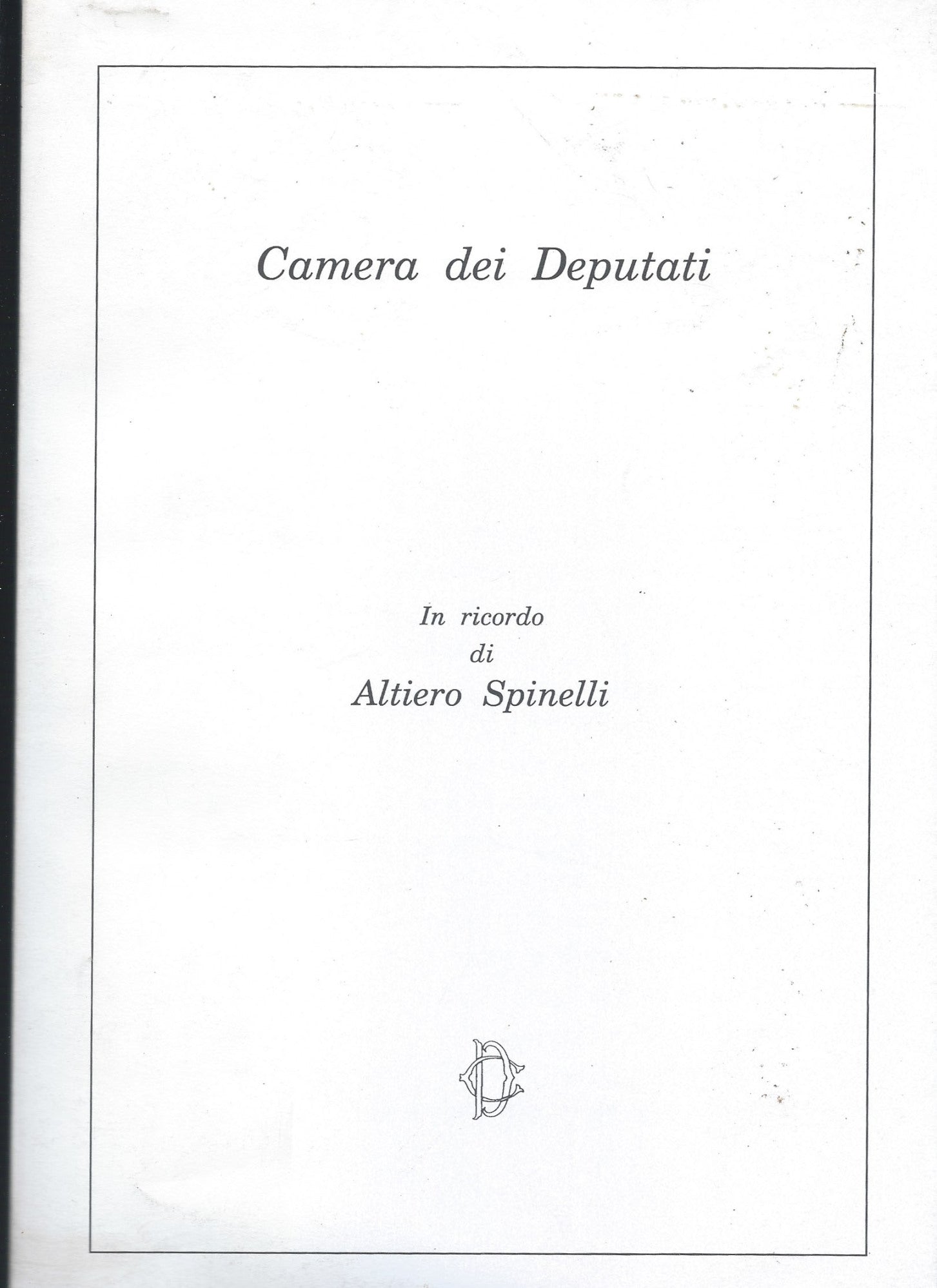 In ricordo di Altiero Spinelli - copertina