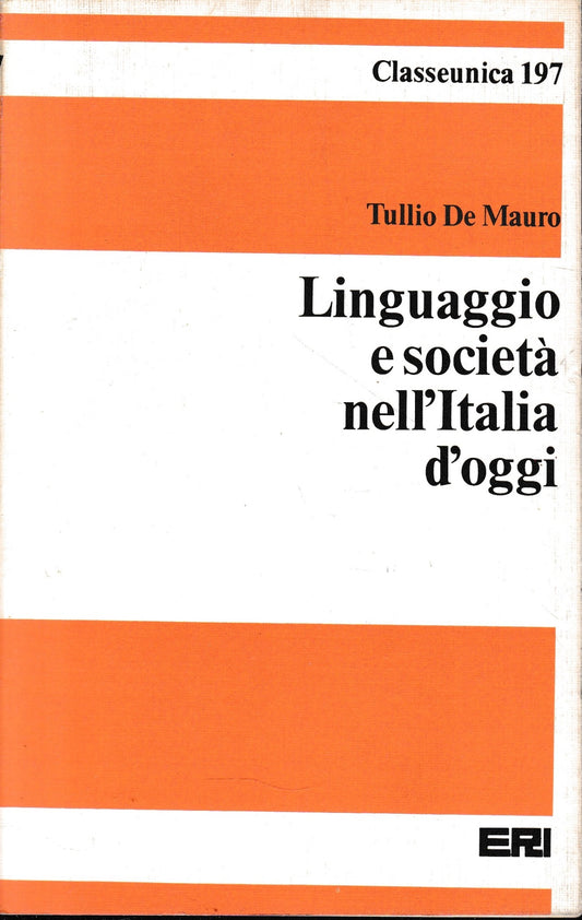Linguaggio e società nell'Italia di oggi - copertina