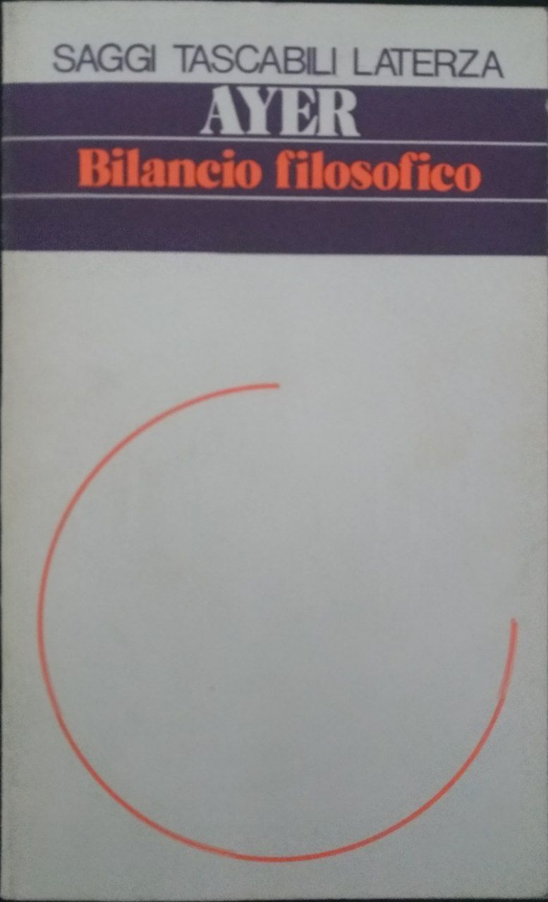 Bilancio filosofico - copertina