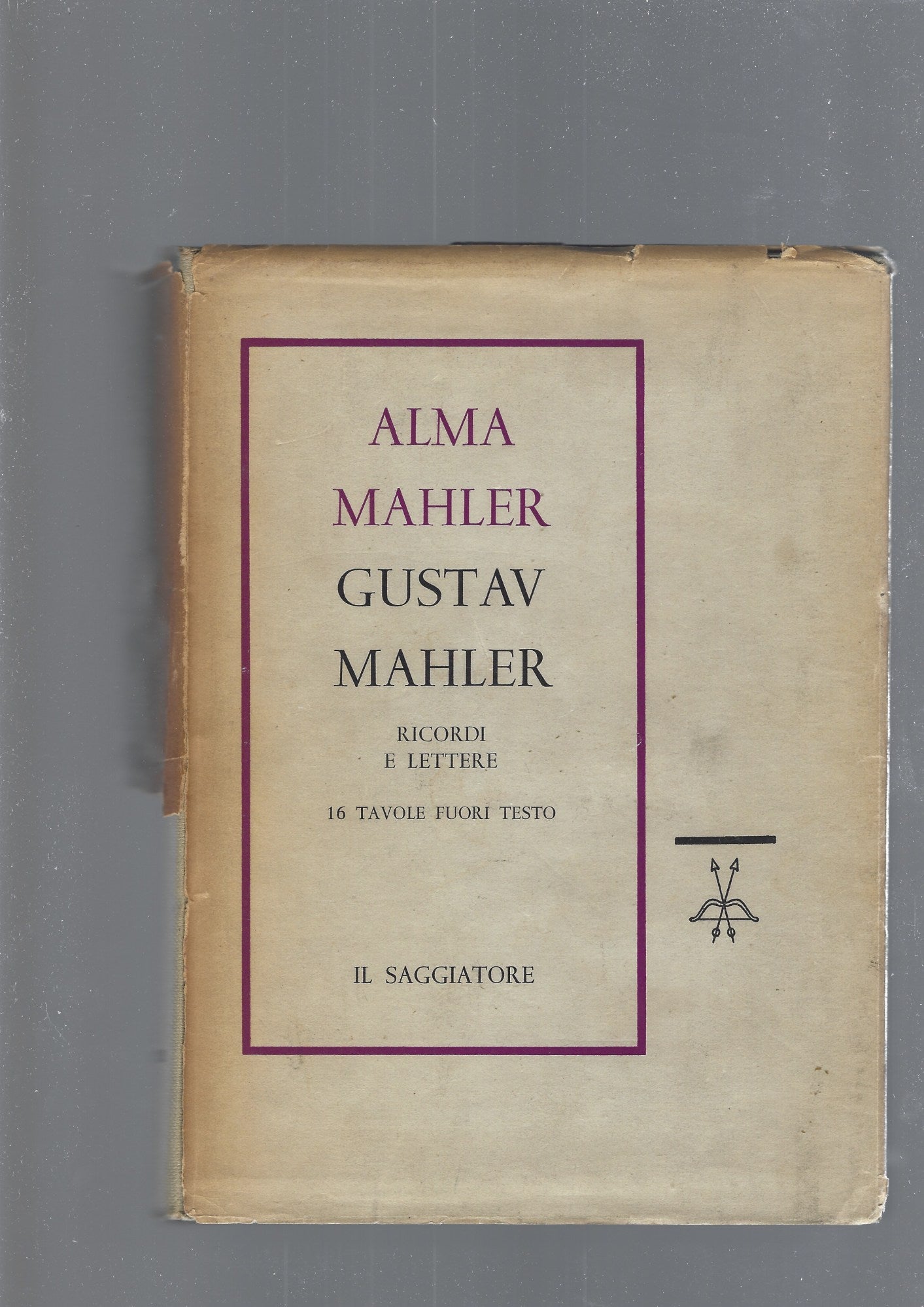 GUSTAV MAHLER .  RICORDI E LETTERE - copertina
