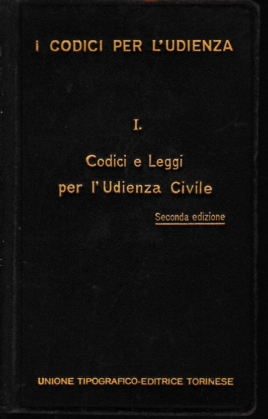 I codici per l'udienza, prima parte. Codici e leggi per l'udienza civile - copertina
