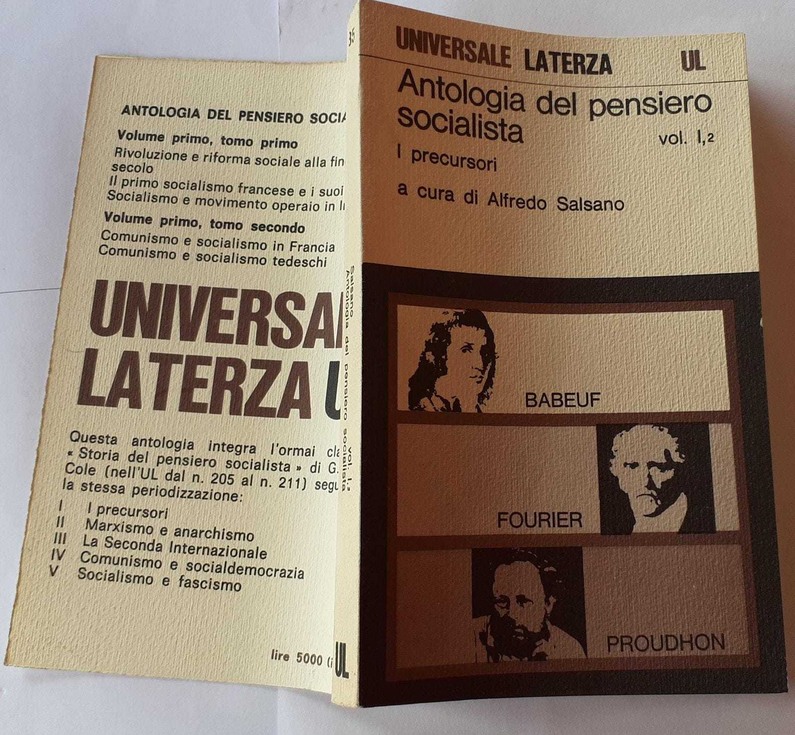 Antologia del pensiero socialista Vol 1,2 - copertina