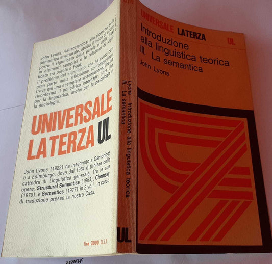 Introduzione alla linguistica teroica III - copertina