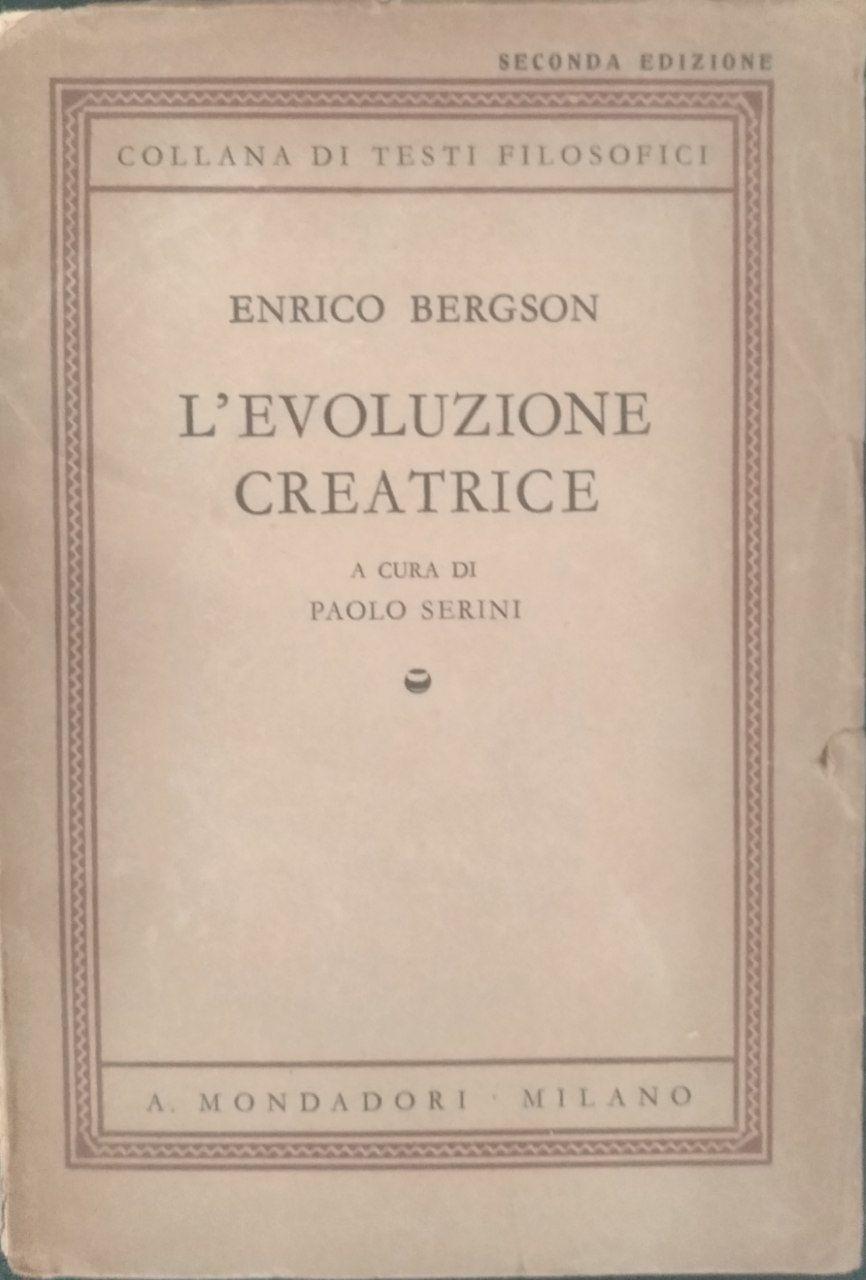 L'evoluzione creatrice - copertina