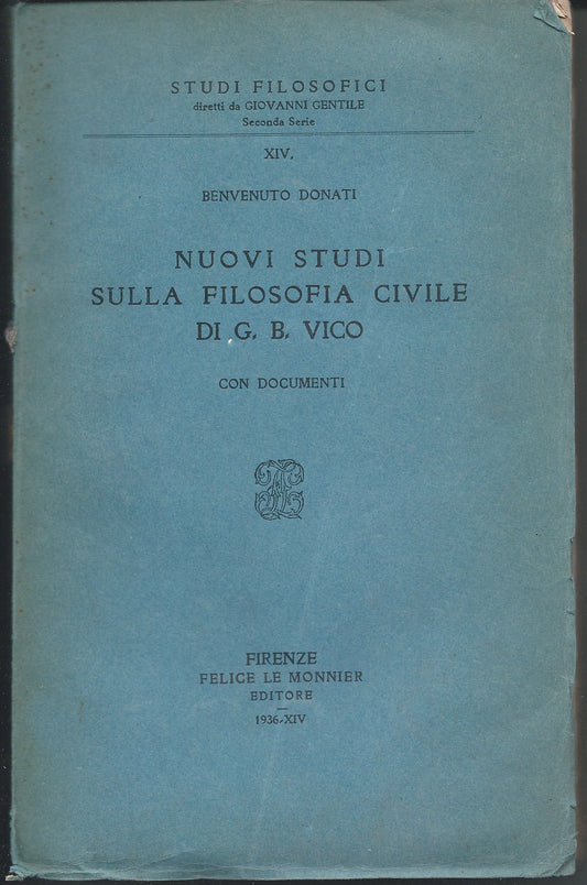 Nuovi studi sulla filosofia civile di G.B. Vico - copertina
