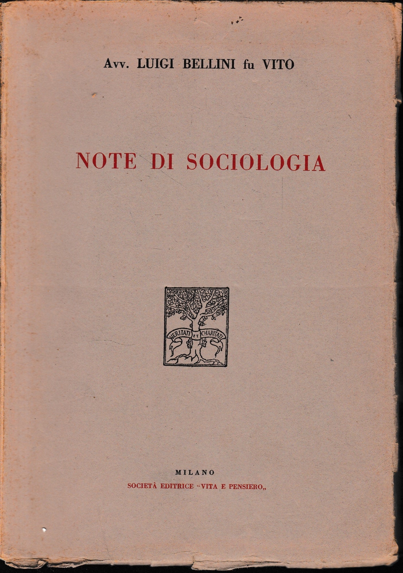 Note di Sociologia - copertina