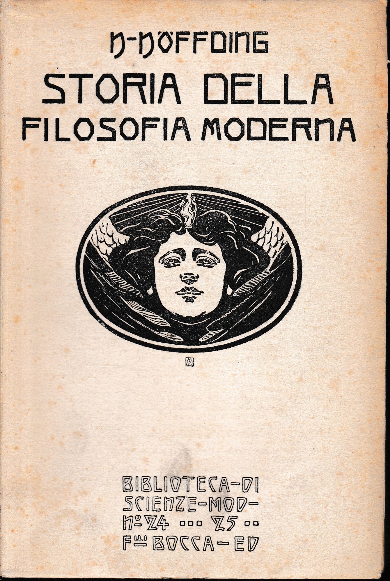 Storia della filosofia moderna, volume I°. - copertina