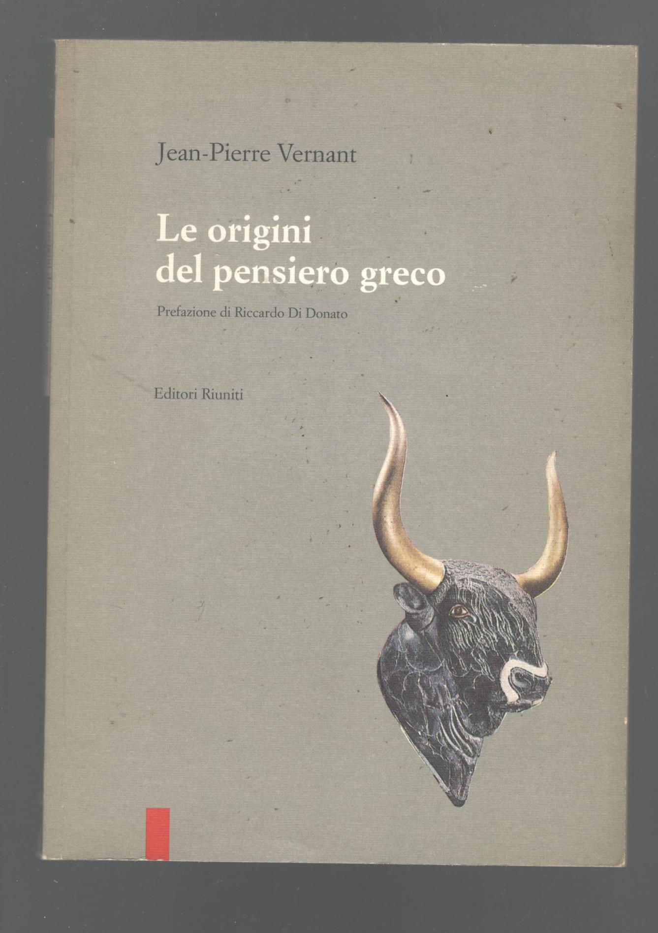 Le origini del pensiero greco - copertina