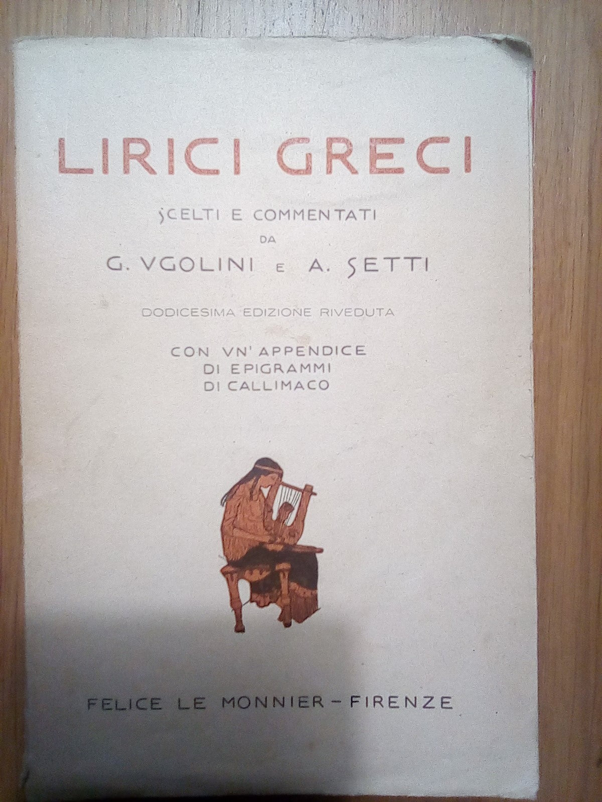 Lirici greci scelti e commentati - copertina