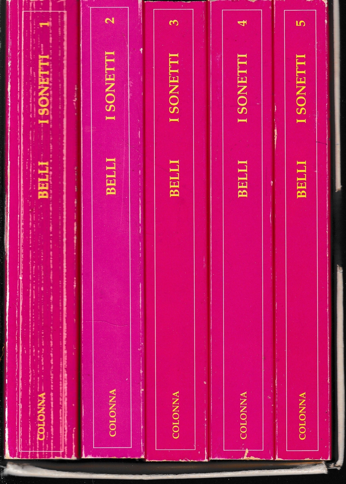 I sonetti romaneschi (ristampa anastatica dell'edizione del 1896, in 5 volumi) - copertina