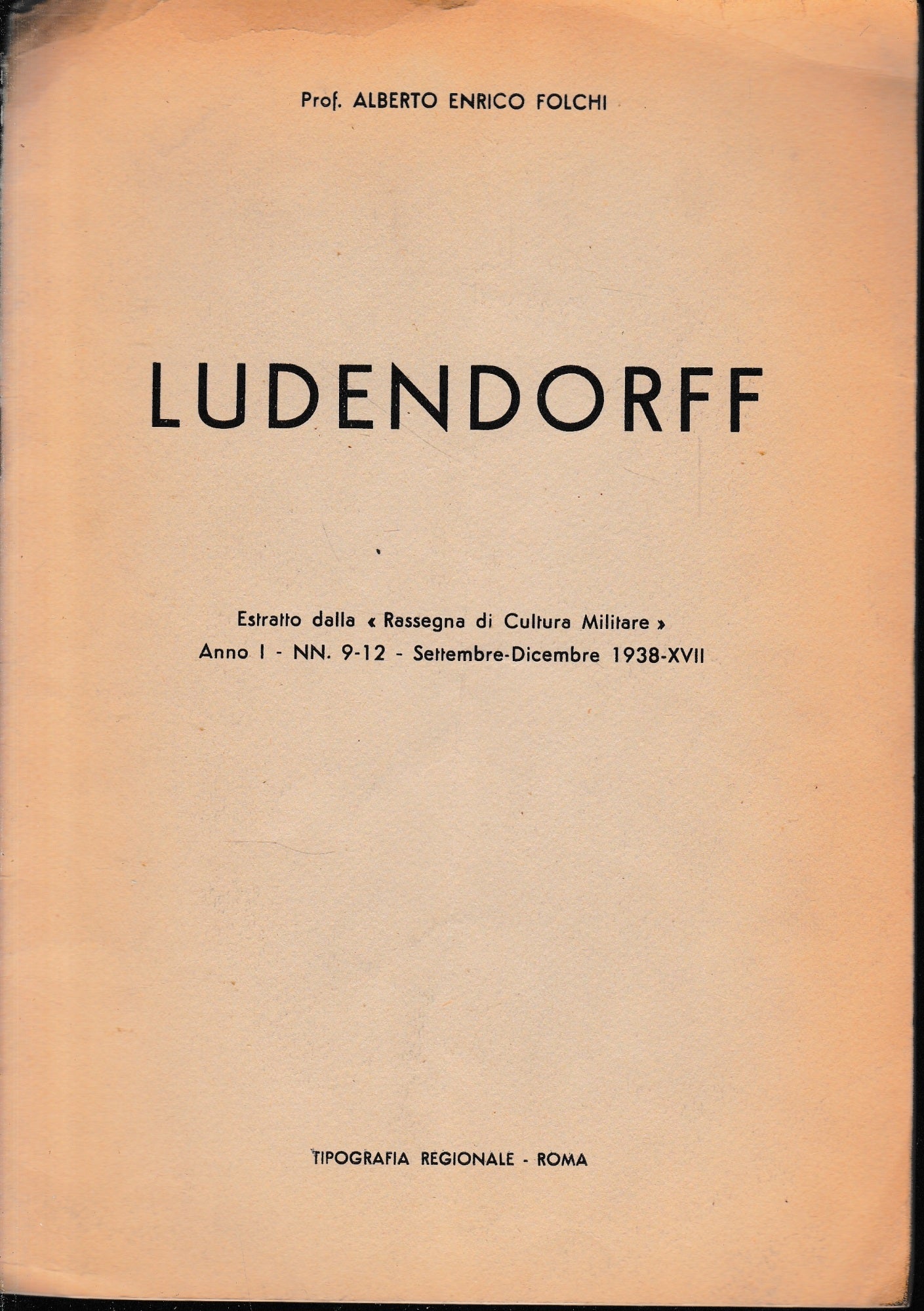 Ludendorff. Estratto - copertina