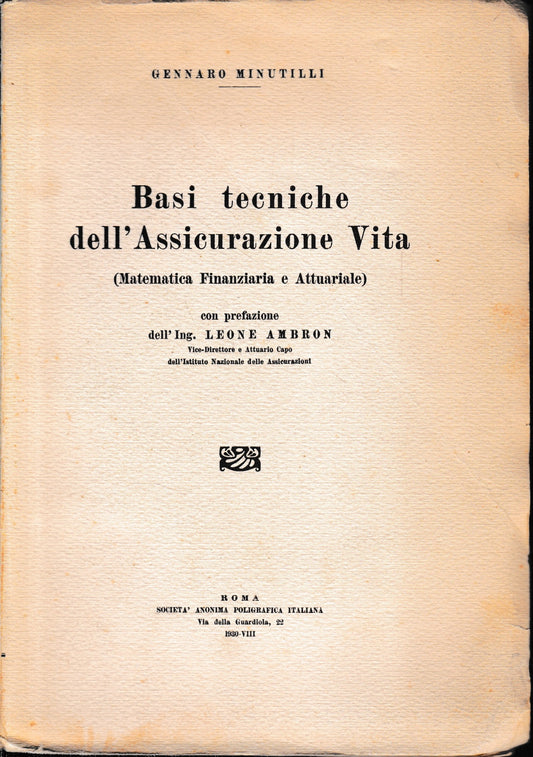 Basi tecniche dell'Assicurazione Vita - copertina