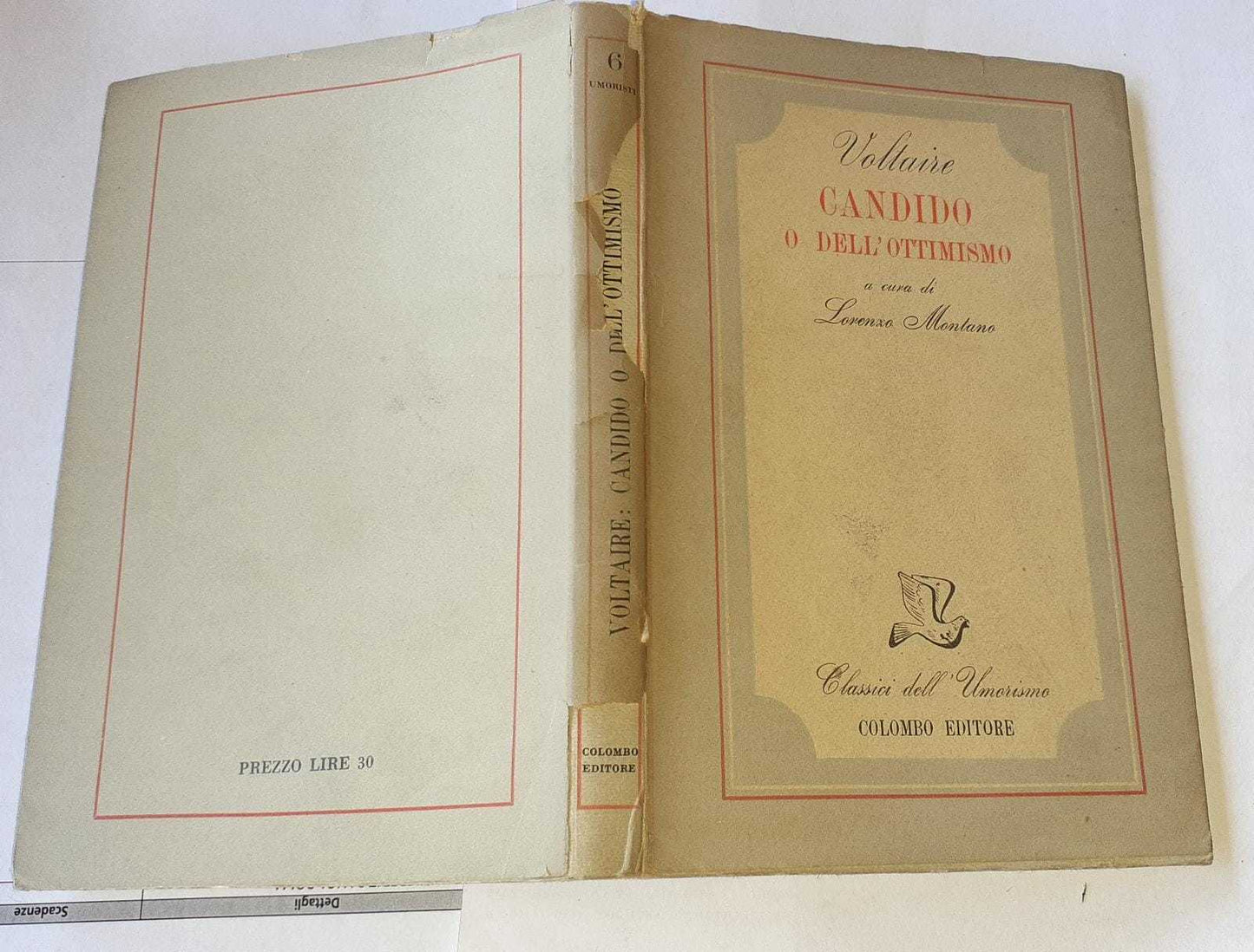 Candido o dell'ottimismo a cura di Lorenzo Montano - copertina