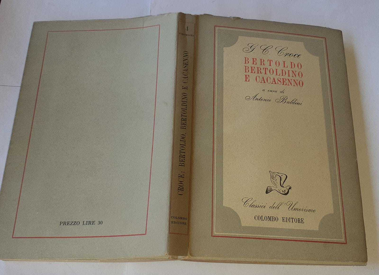 Bertoldo Bertoldino e Cacasenno a cura di Antonio Baldini - copertina