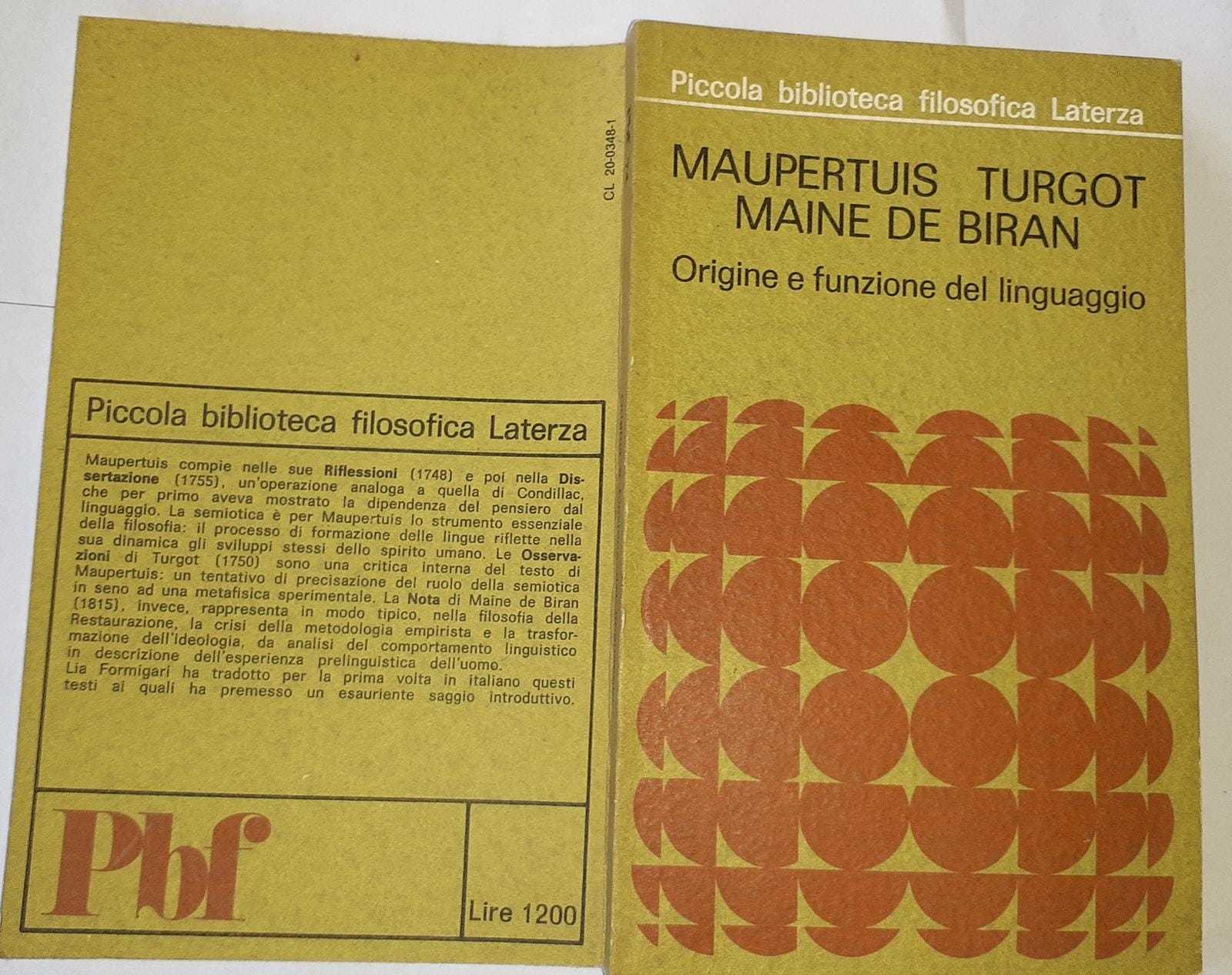 Origine e funzione del linguaggio - copertina