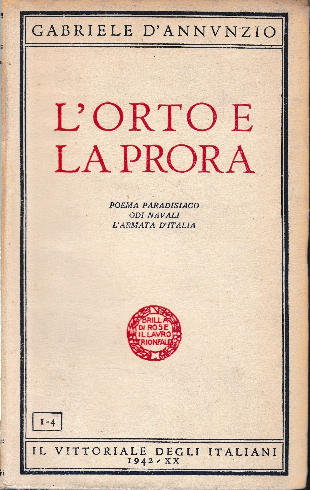 L'orto e la prora - copertina