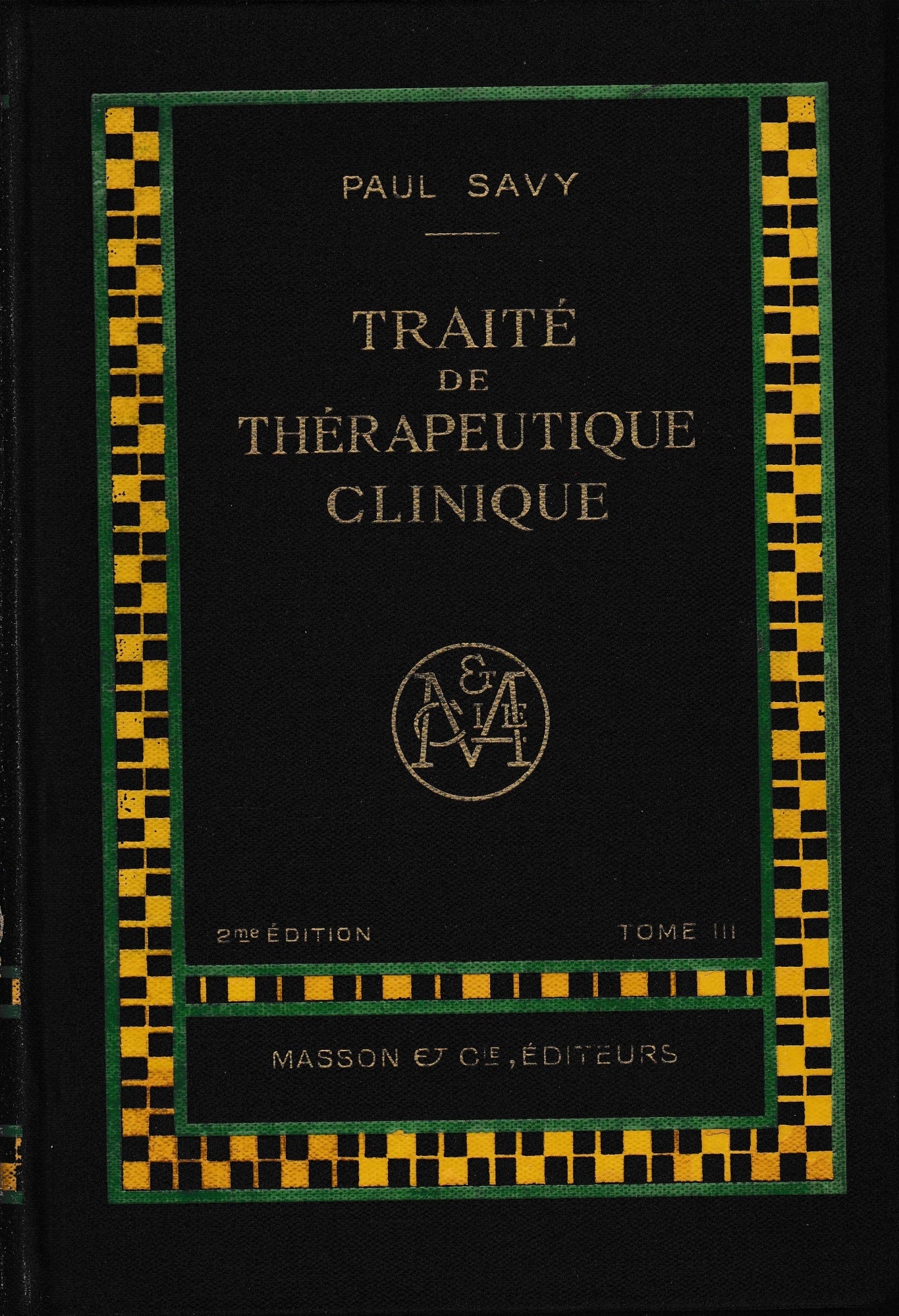 Traité de Thérapeutique Clinique, tome III. - copertina