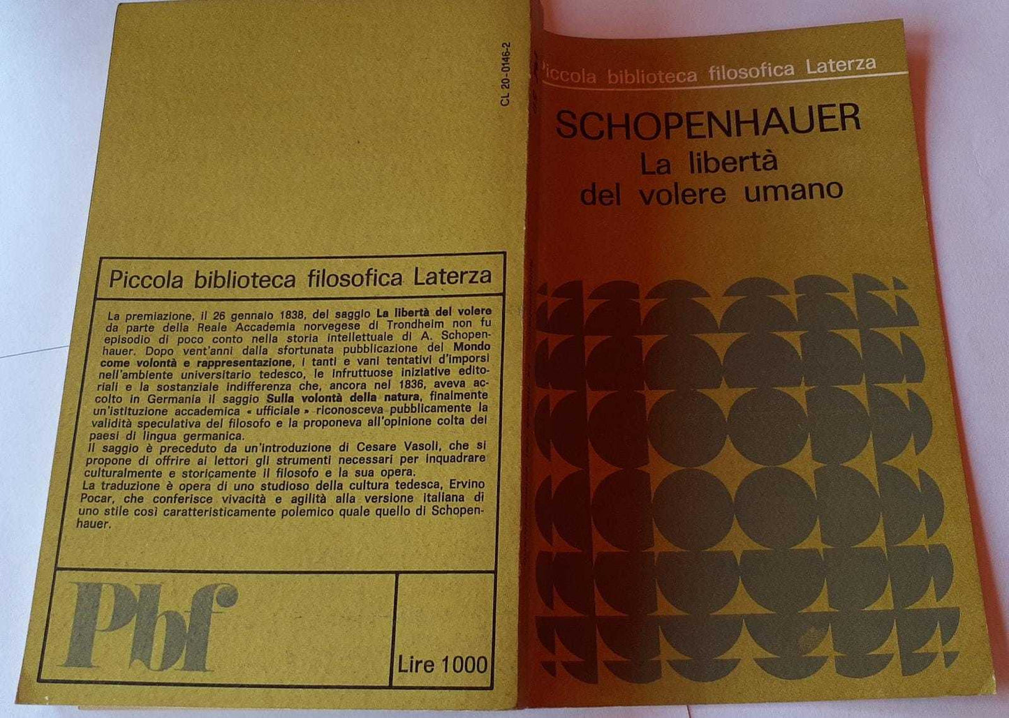 La libertà del volere umano - copertina