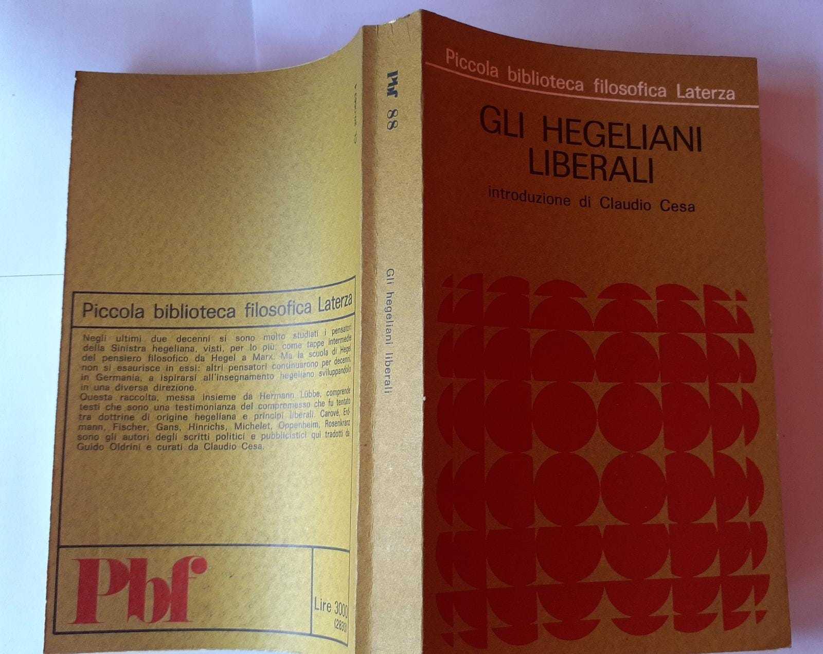 Gli Hegeliani liberali - copertina