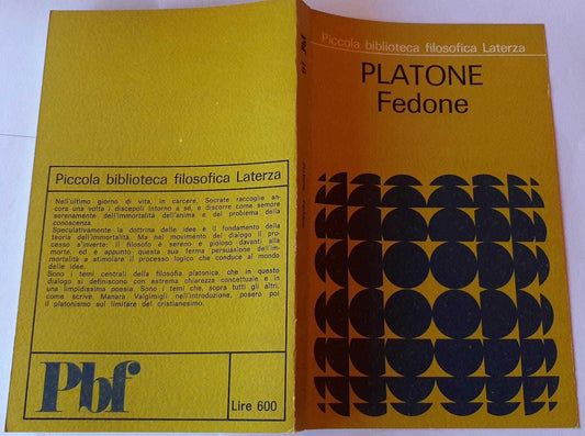 Platone Fedone - copertina