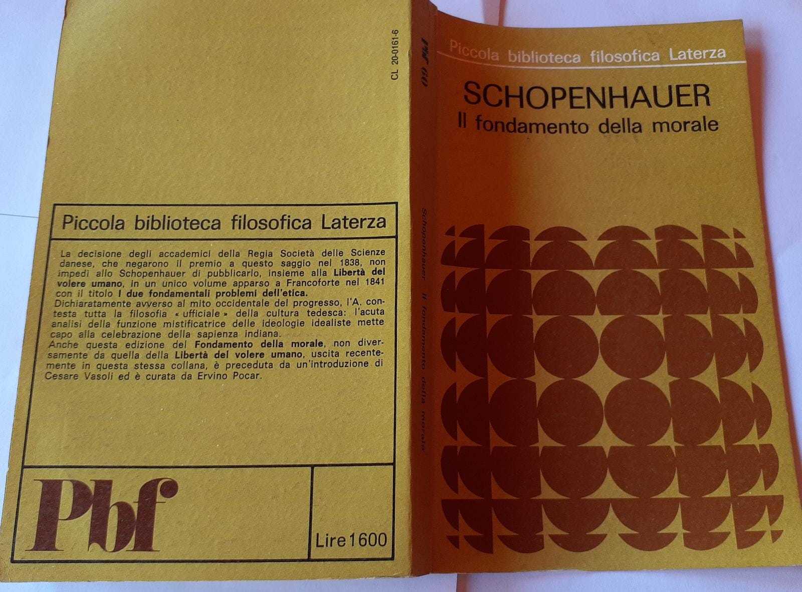 Il fondamento della morale - copertina