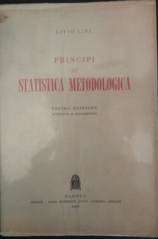 Principi di statistica metodologica - copertina