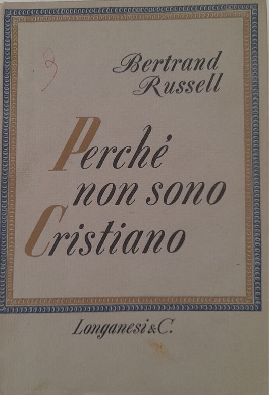 Perchè non sono cristiano - copertina