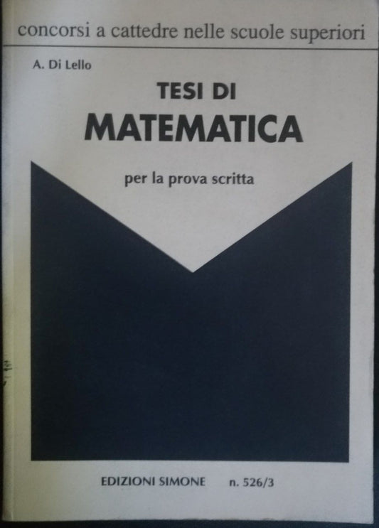 Tesi di matematica - copertina