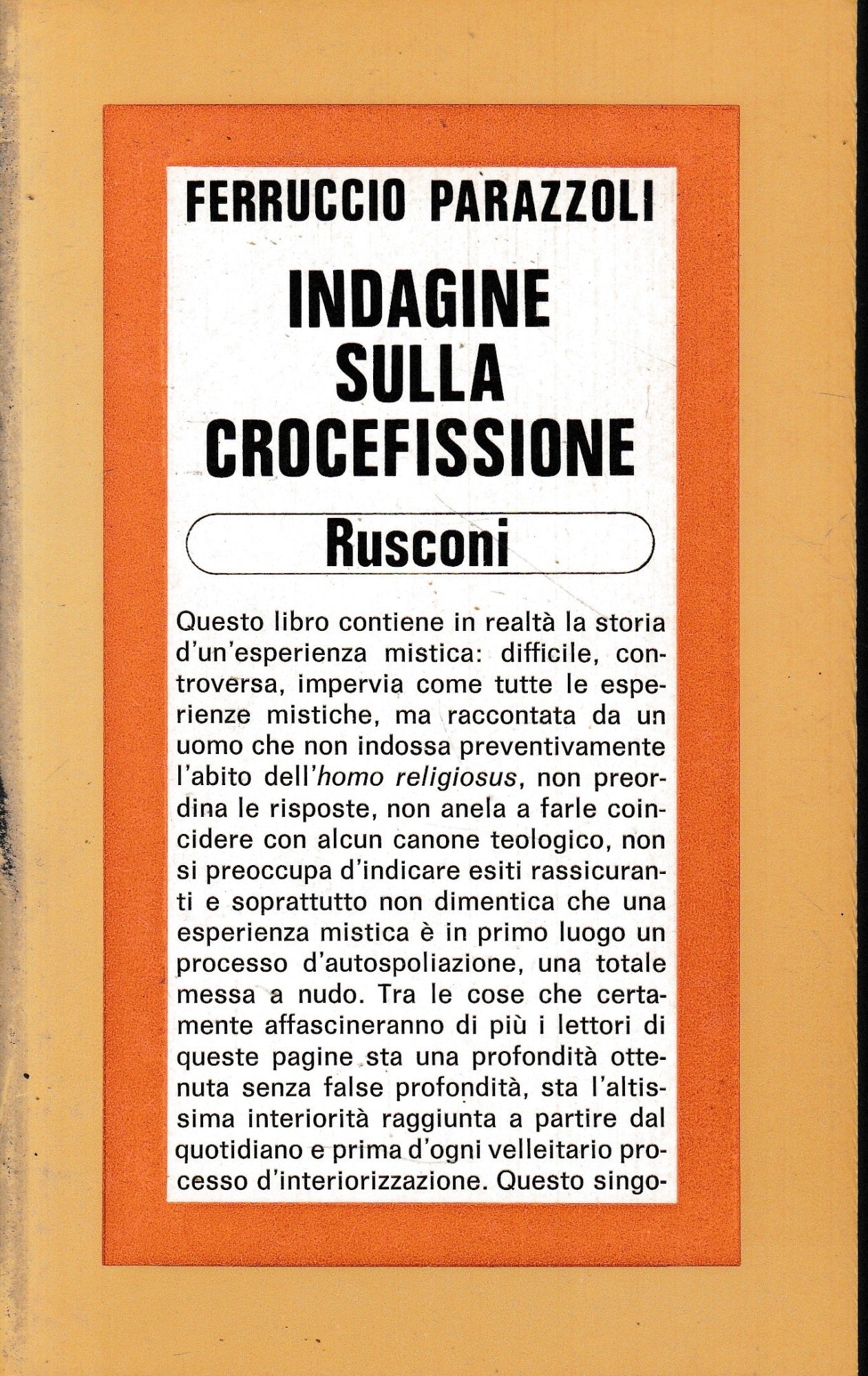 Indagine sulla crocifissione - copertina