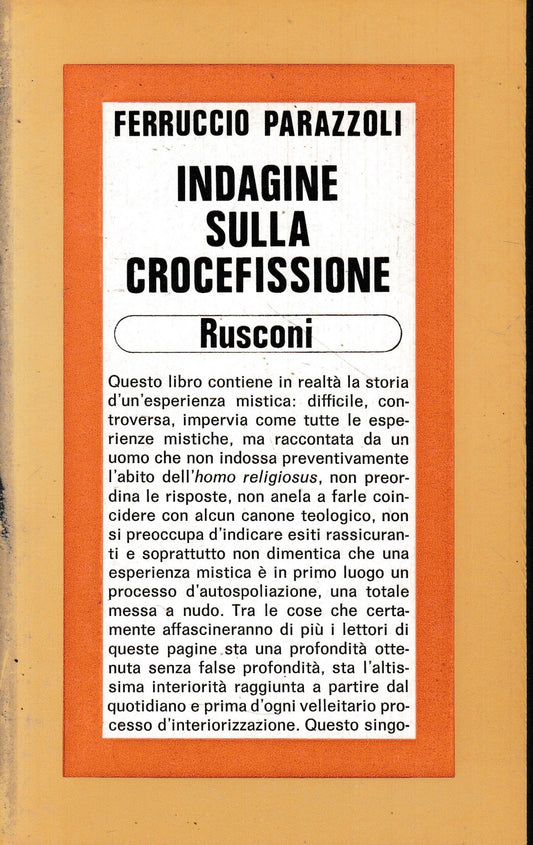 Indagine sulla crocifissione - copertina